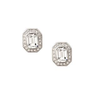 Jackie Emerald Cut Crystal Earrings carolee